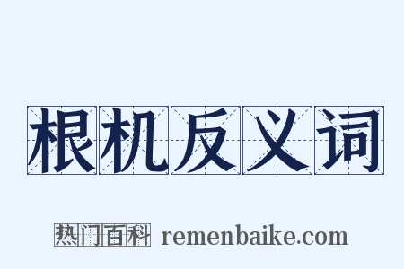 根机反义词是什么意思的图片
